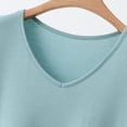 thumbnail image 6 of YHAJDS Womens Pajama Tops Solid V Neck Sleeveless Loose Casual Soft Summer Sleepwear Shirt Lounge Casual Top, 6 of 8