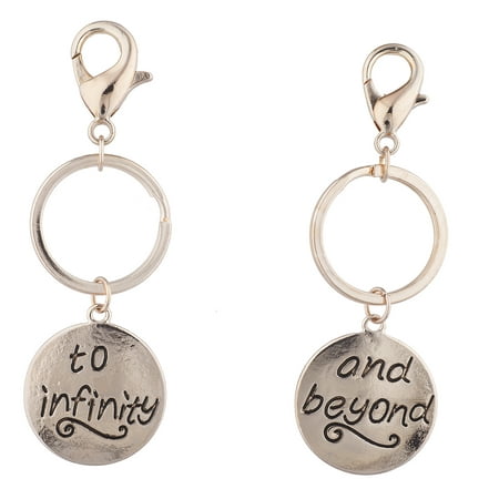 Lux Accessories Rose Gold Tone To Infinity And Beyond Best Friend Keychain (Best Friends To Infinity And Beyond)