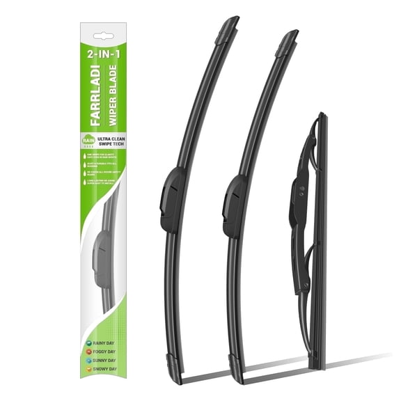 FARRLADI Windshield Wipers Replacement for Jeep Patriot 2007-2017,Original Equipment Automotive Replacement Wiper Blades - 21" 21" 10"(3 Pack)