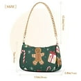 thumbnail image 3 of FORMRS Womens Shoulder Bag with Chain Strap Clutch Purse Cute Tote Handbag, Green Christmas Gingerbread, 3 of 7