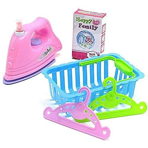 dazzling toys Toy Iron Set Happy Family Kids Pretend Play Ironing Set