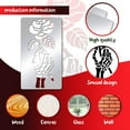 thumbnail image 3 of Stainless Steel Flower Stencil Templates Reusable Rose and Skull Hand Painting Template Journal Tool for Wood Burning Pyrography Engraving DIY Craft 4x7 inch 1pc, 3 of 7