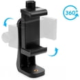thumbnail image 5 of Vastar Adaptador de Trípode universal para Moviles Telefono TR iPod soporte del cargador del teléfono móvil del adaptador, todos los celulares, gira vertical y horizontal, la abrazadera ajustable, 5 of 5