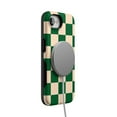 thumbnail image 3 of Casely iPhone 16e Case | Fit Check | Green Checkerboard | Compatible with MagSafe | Bold Protective Design, 3 of 9