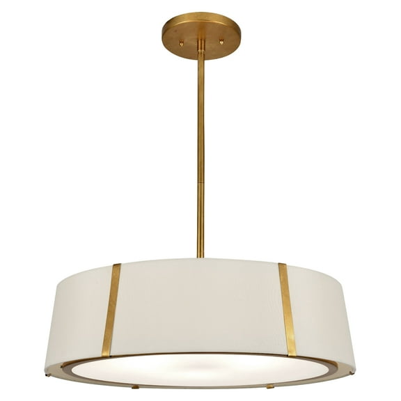 FUL-907-GA Crystorama Lighting Fulton - Six Light Chandelier in Classic Style - 24 Inches Wide by 10.25 Inches High-Antique Gold Finish