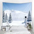 thumbnail image 1 of Tapiz navideño colgante de pared, Escena de nieve, árbol de Navidad, Papá Noel, decoración de vacaciones en el hogar, chimenea, regalos de navidad, 1 of 4