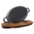 thumbnail image 4 of Bruntmor Oval Mini Cast Iron Sizzler Plates Skillet Set Of 4, 4 of 5