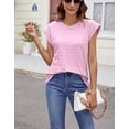 thumbnail image 4 of Cap Sleeve Tops for Women Summer Basic Tee Shirts Casual Loose Fit Tank Tops 2024 Fashion Shermie, 4 of 6