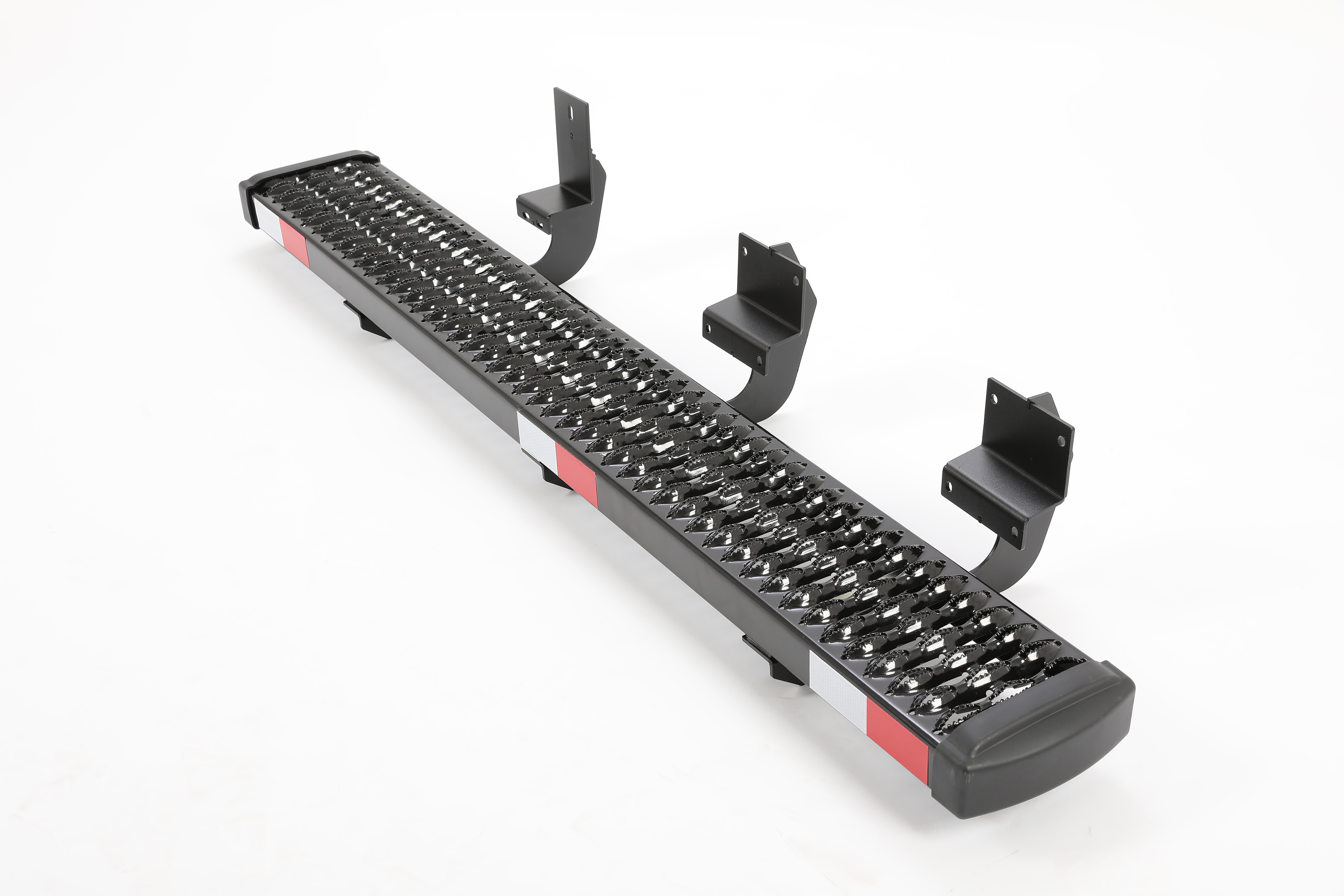 Rear Step Running Board For Ford Transit 150/250/350 (2015-2023) – Black Steel/Plastic, Powder-Coated