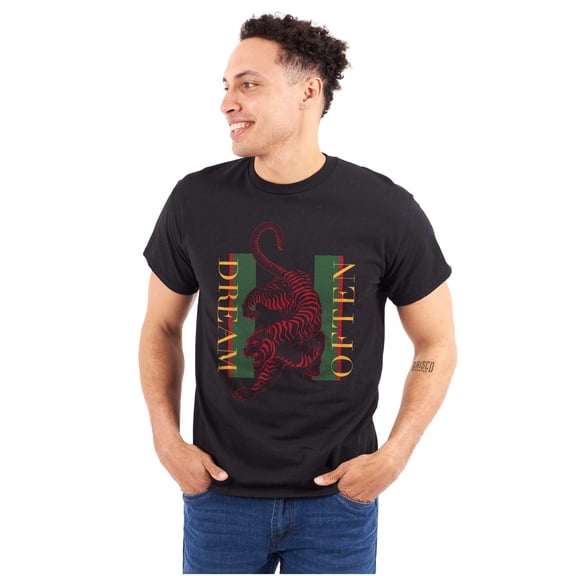 Urban Streetwear Dream Often Tiger Men's Graphic T Shirt Tees Brisco Brands S
