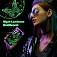 thumbnail image 3 of CASEFIV For Samsung Galaxy S25 FE Case,Glow in the dark Heavy Duty Shockproof Hard PC+Soft Silicone Drop Protective Women Girls Case for Galaxy S25 FE (2025),Purple Butterfly, 3 of 7