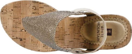 white mountain gold glitter sandals