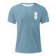 thumbnail image 4 of Camisetas de Manga Larga de Algodón Moda Casual Manga Corta Cuello Redondo Blusas para Al Aire Libre, Casual, Uso Diario, 4 of 7