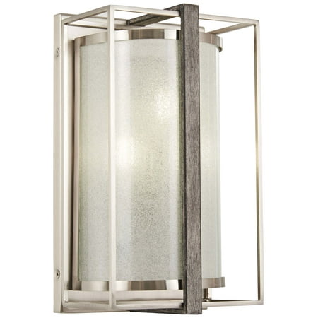 

Minka Lavery Tyson s Gate 12 H Brushed Nickel with Shale Wood Wall Sconce