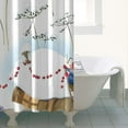 thumbnail image 4 of White Christmas Gnome Pattern Shower Curtain 36"x72" ,Bathroom Decorative Shower Curtains Set with 12 Hooks,Modern Waterproof Washable Shower Curtain, 4 of 6