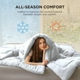 thumbnail image 6 of Polyester Brushed Single Quilt - White, Microfiber Filling, All-Season Down Alternative (Breathable & Warm), 6 of 7