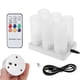 thumbnail image 5 of Juego de 6 luces LED recargables que cambian de color parpadeante sin llama velas de candelita luces Tomshoo  paquete de 6, 5 of 7