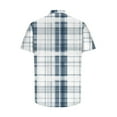 thumbnail image 5 of Awdenio Shirts for Men Casual Plaid Turndown Collar Poket Casual Short Sleeve Buttons Shirt Stretchy, Comfortable Fit for Summer, 5 of 6
