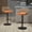 Orange, variant on Furvclv 2Pcs Swivel Bar Stools With Footrest, Metal Frame, Up To 250 Lbs Load Bearing Capacity Retro Adjustable Height 35.04" To 42.9" Bar Chairs For Dining Room, Kitchen
