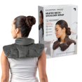 thumbnail image 1 of Envoltura calentada para cuello y hombros por Sharper Image – Almohadilla de felpa cálida y refrescante para microondas con aromaterapia (mezcla de spa de hierbas y lavanda 100% natural) – Terapia cal, 1 of 9