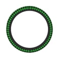 thumbnail image 2 of Kll Car Steering Wheel Cover, Universal 15 Inch, Soft Elastic And Comfortable,Car Accessories Decorations-Buffalo Plaid Green Black, 2 of 7
