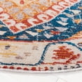 thumbnail image 3 of Safavieh Farmhouse Flannery Southwestern Area Rug, Ivory/Navy, 6'3" x 6'3" Round, 3 of 9