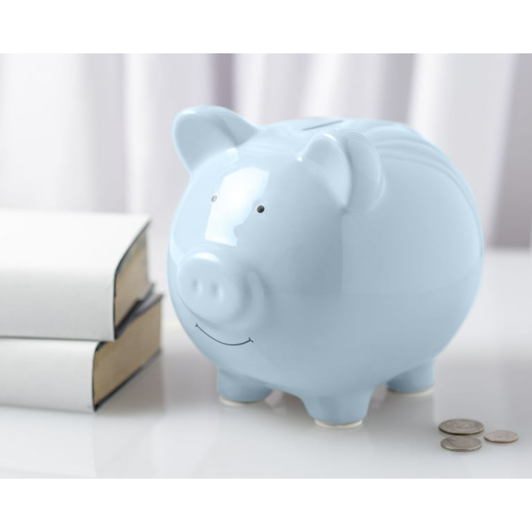 Pearhead Ceramic Piggy Bank, Blue - Walmart.com
