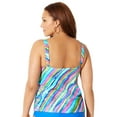 thumbnail image 3 of Swimsuits For All Women's Plus Size Flared Tankini Top 10 Neutral Paisley, 3 of 5