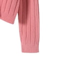 thumbnail image 5 of Women's Solid Color V-Neck Long Sleeve Loose Fit Top Blouse Tunic Soft Casual Daily Wear Business Office Vacation Fashion Essential Gift for Women | CSEONE,Pink Free Size, 5 of 7