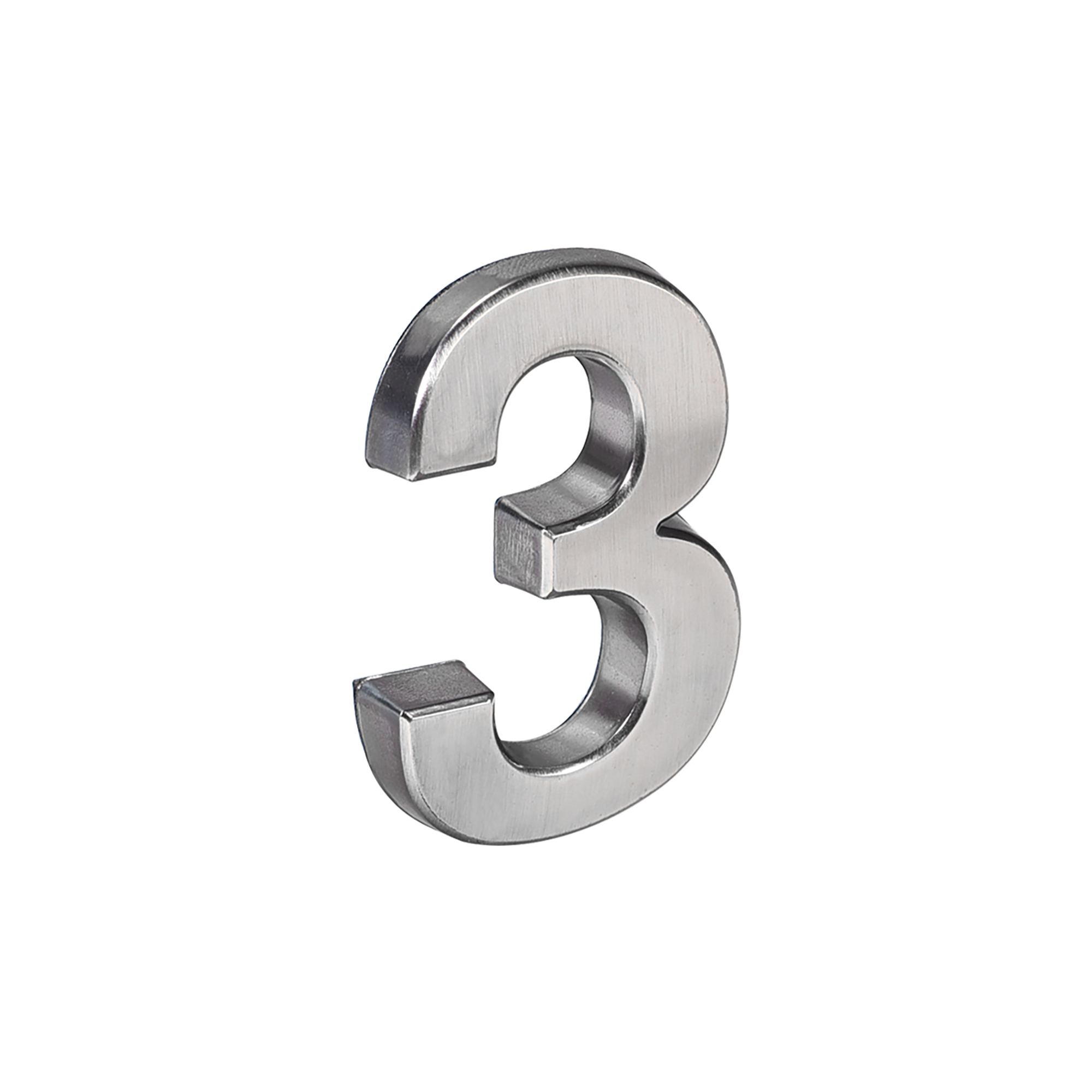 Self Adhesive House Number 1.97Inch ABS Plastic Number 3 for House Hotel Mailbox Address Sign