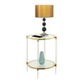 thumbnail image 3 of Convenience Concepts Royal Crest Acrylic Clear Glass End Table with Gold Frame, 3 of 7