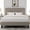 Beige, variant on Novilla Full Size Platform Bed Frame with Linen Fabric Adjustable Upholstered Headboard, No Box Spring Needed, Beige