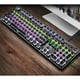 thumbnail image 5 of Teclado para juegos Teclado flotante con cable Teclado ergonómico resistente al agua con sensación mecánica, Teclado retroiluminado con LED arcoíris ultradelgado para escritorio, computadora, PC Xemadio 2033344-4, 5 of 9