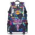 thumbnail image 1 of Basketball Player Backpack, Multi-function Backpack, Travel Backpack, Fan Bag, Unisex, Lakers School Bag, Large Capacity Backpack-week, 1 of 3