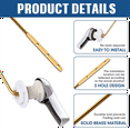 thumbnail image 3 of 12 PCS Toilet Handle Lever Flush Replacement, Brass Universal Flush Lever Finish Handle for Most Front Mount Toilets, 3 of 6