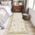 thumbnail image 4 of Summer Lemons 2'x6' Runner Rugs for Hallway Kitchen Bedside Non Slip Washable, Pastoral Tropical Fruits Burlap Entryway Rug Runners with Rubber Backing, Long Carpet Runner for Laundry Room, 4 of 8