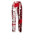 thumbnail image 5 of WXLWZYWL Halloween Sweatpants for Women Scary Bloody Splash Print Fleece Lined Bottoms Gym Workout Pants Halloween 2024 Fall Jogger Pants, 5 of 5