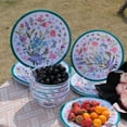 thumbnail image 6 of Melamine Dinnerware Set 12-Piece for 4 Dish Set Plates Bowls Unbreakable Dishware for Indoor Outdoor Use Lightweight Durable for Camping Picnics Parties, 6 of 10
