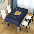 thumbnail image 4 of Yayeee Tablecloths 54" x 54" Rectangle Wrinkle Resistant Party Table Cover, Orange Cat Planet, 4 of 8