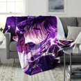 thumbnail image 3 of Thick Warm Fleece Blanket Genshin Impact Raiden Shogun Bed Blanket Fluffy Bed, 3 of 6