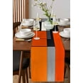 thumbnail image 4 of Burnt Orange Table Runner Cotton Linen 90 Inch Holiday Dresser Scarves, Geometric Abstract Art Aesthetic Tablerunner for Kitchen Coffee Dining Bedroom Home Living Room Dinner Scarf Décor 13''x90'', 4 of 9
