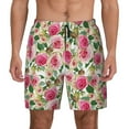 thumbnail image 2 of Goofa Rose Flowers Printed Men's Swim Trunks Board Shorts Quick Dry Mens Swimming Trunks with Compression Liner,Breathable Fit Hawaii Beach Shorts-XX-Large, 2 of 9