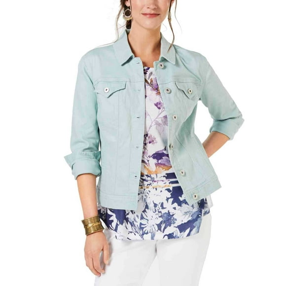 Style & Co Veste en Denim (Aquamint/grande)