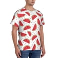 thumbnail image 2 of Bixox Men's Watermelon Printed Short Sleeve Skinny Athletic T-Shirt, 2 of 6