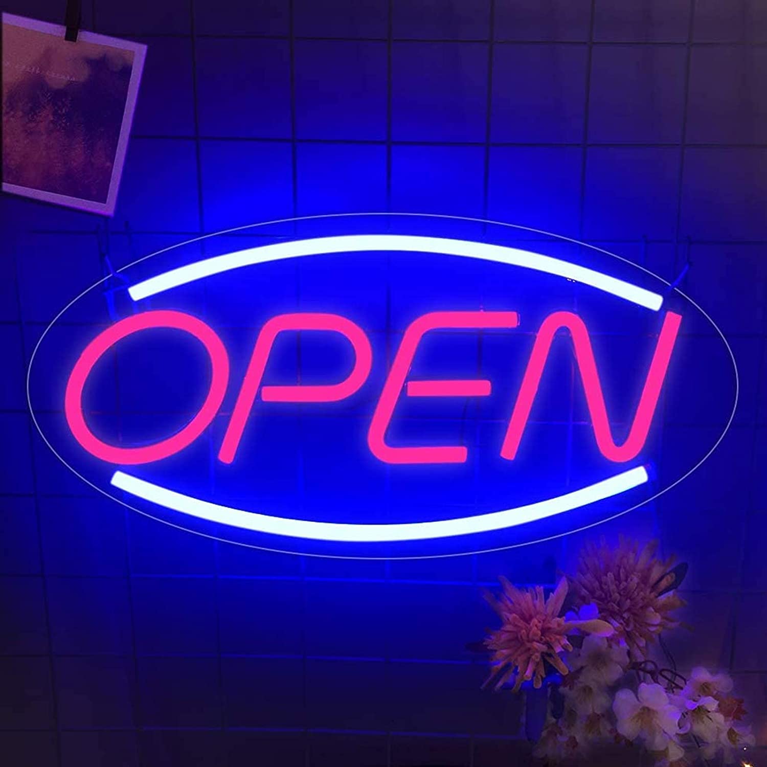 Neon Open Sign,Open Sign Light, 3D Art USB Powered Open Sign LED for  Business, Shop, Bar, Restaurant, Parties, Home