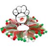 Christmas Pet, Dog and Cat Smoocher Pet Necklace, "Candy Cane Fuzzy, Christmas Bells, Christmas Fuzzy Wuzzy, Christmas Bones or Stars"