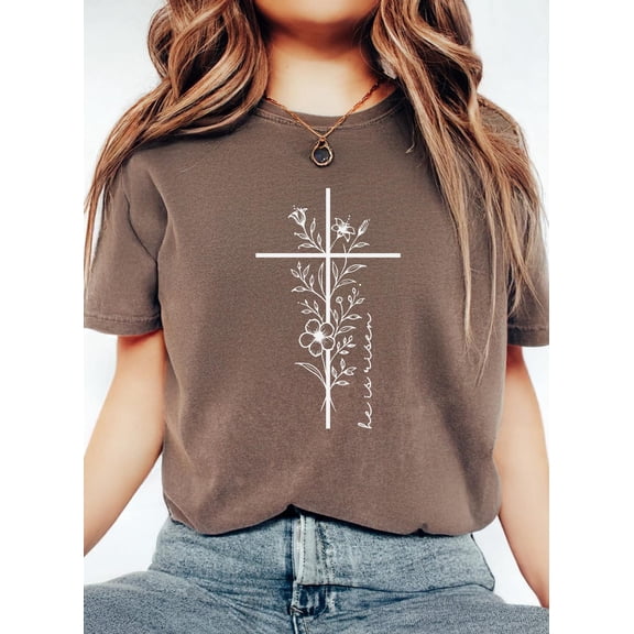 Floral Cross Christian Shirt: Faith Tee