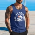 thumbnail image 2 of Zmoon Men's 3D Digital Printing Street Style Loose Beach Coconut Tree Vacation Vest, 2 of 4