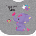 thumbnail image 4 of Inktastic Yara Happy Mothers Day Purple Elephant and Bee Gorgeous Girls Baby Bib, 4 of 4