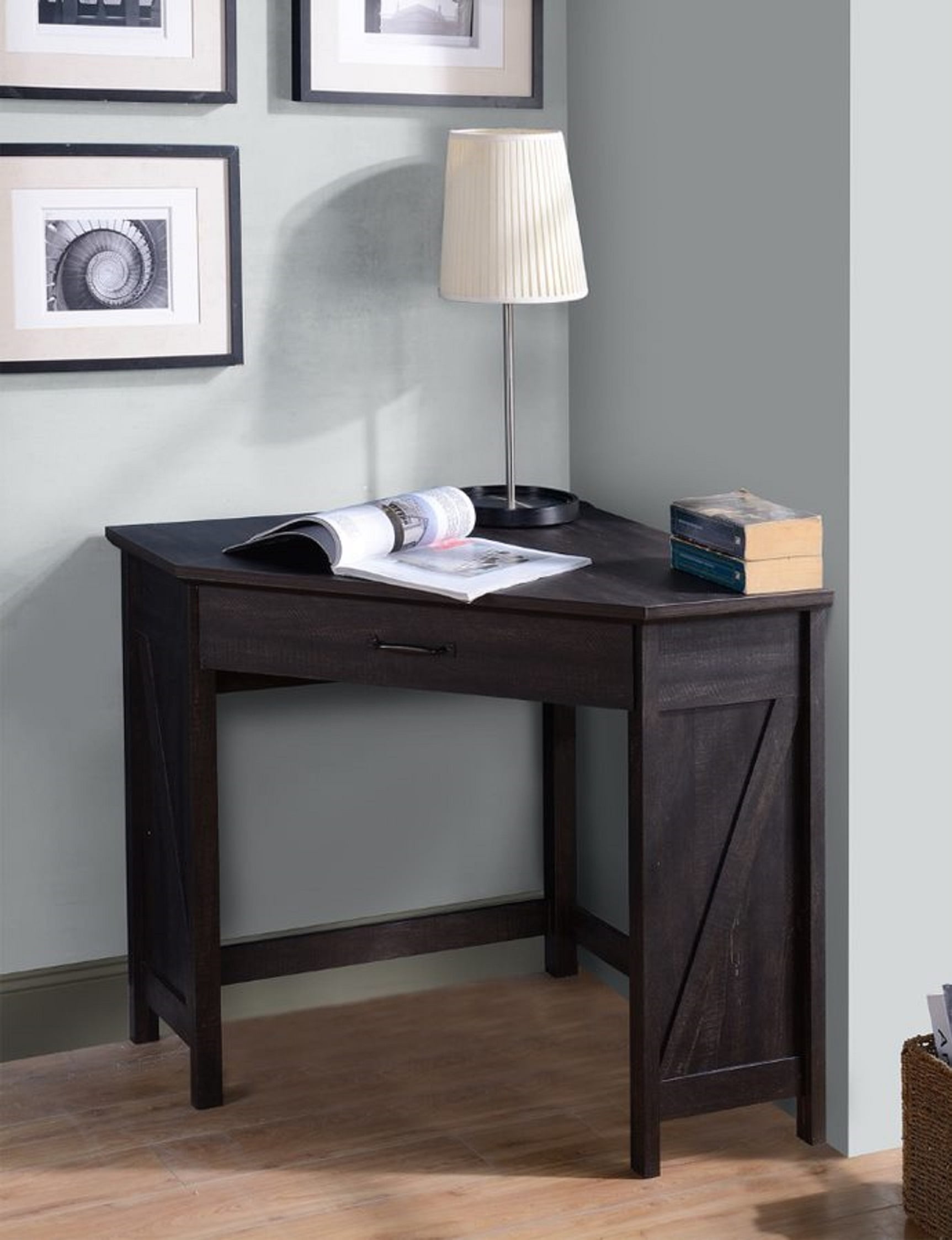 Legacy Home Collection Black Oak Corner Computer Desk